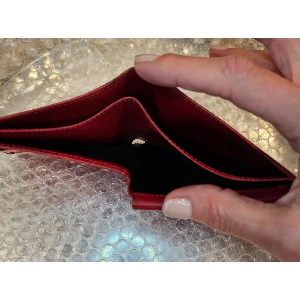 Louis‎ Vuitton Epi Leather Bifold Wallet Red Small Compact